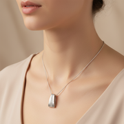 Mahogany 925 Sterling Silver Pendant with chain (Chain length 18 inches)